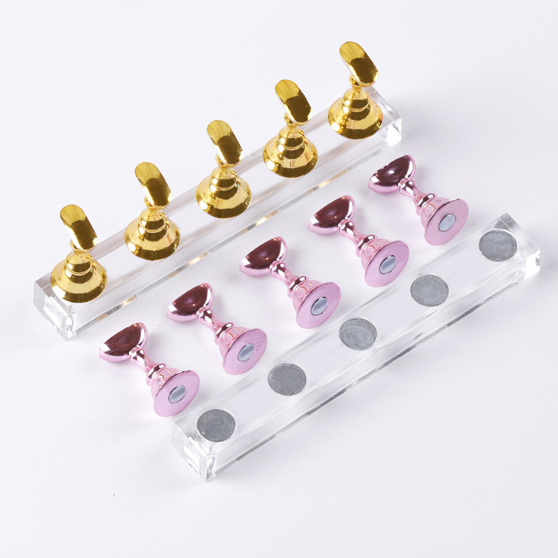 Nail Art Kaki - 5/30pcs/Set Magnetic Nail Holder False Nail