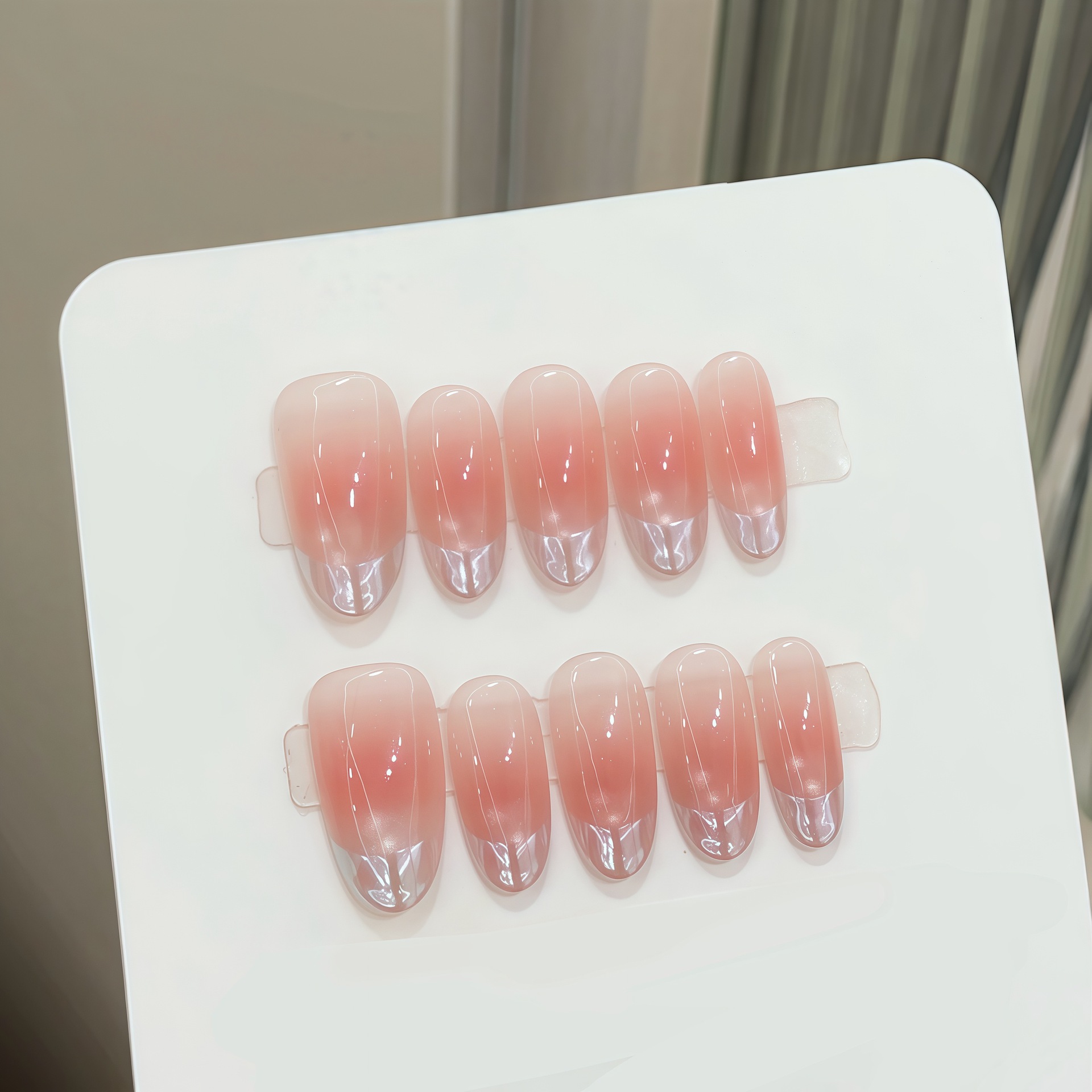 Nail Art Oval - 10pcs Pure Hand Pressed Oval Nails