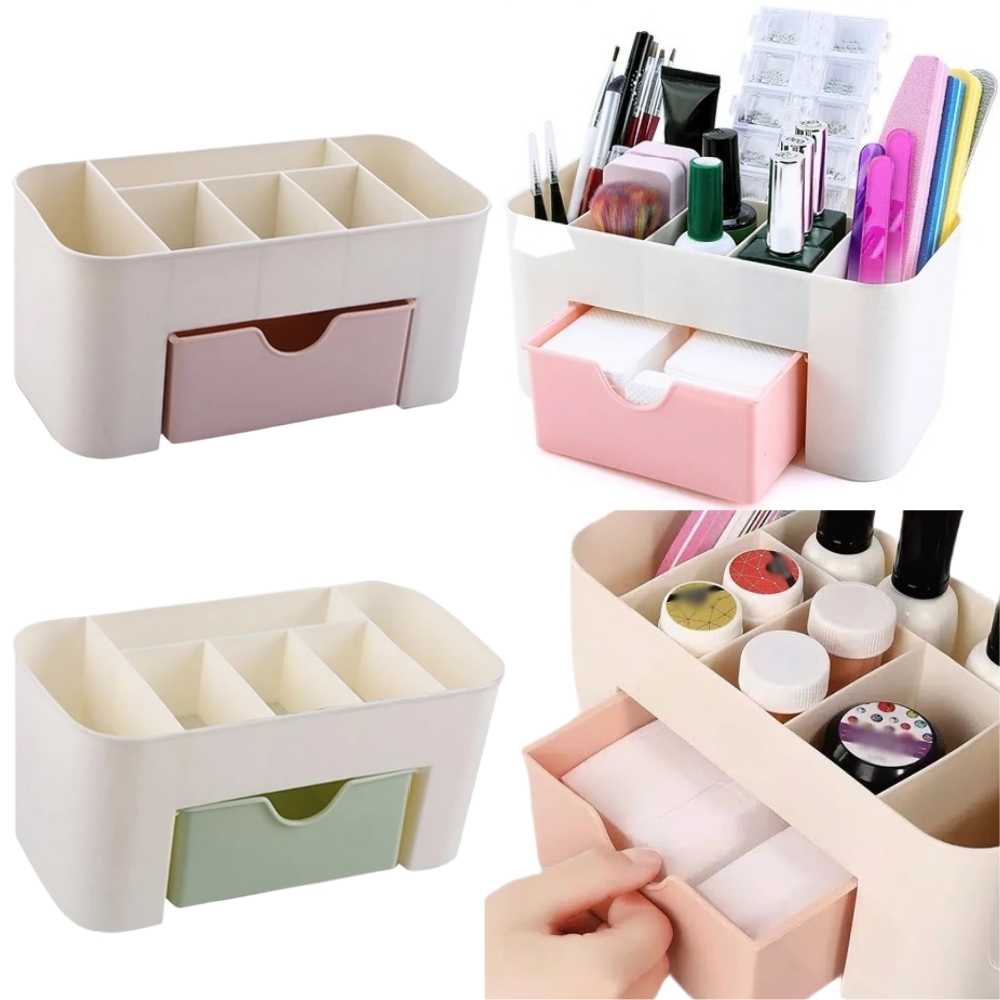 Nail Art Kaki - Nail Art Organizer Desktop Drawer Cosmetic