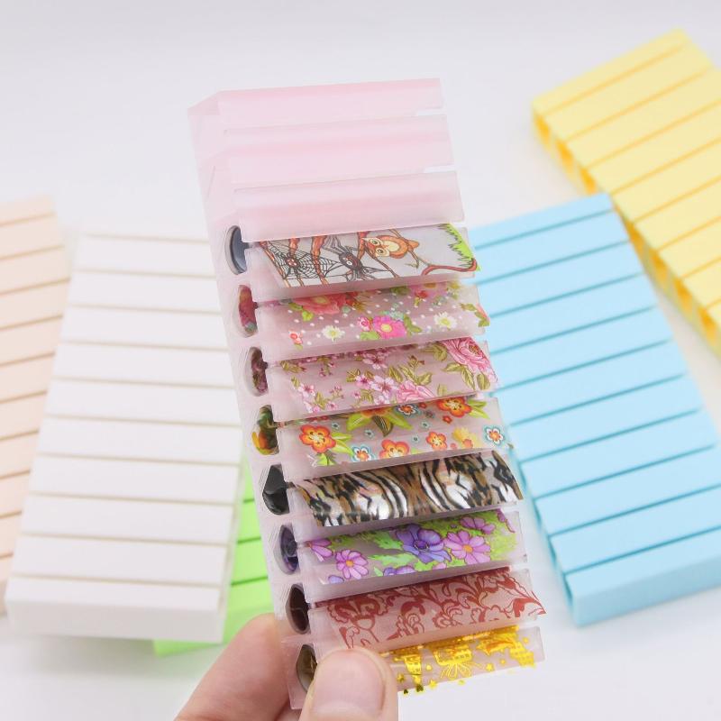 1 Set 10 Grids Macaron Colored - Nail Foil Transfer recension och pris
