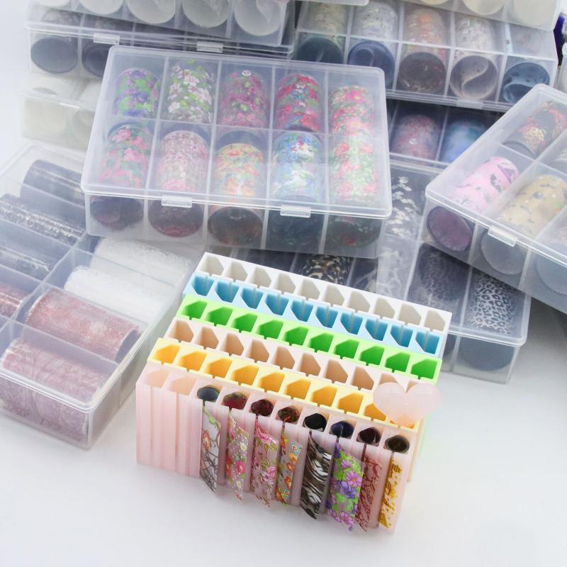 1 Set 10 Grids Macaron Colored - Nail Foil Transfer recension och pris