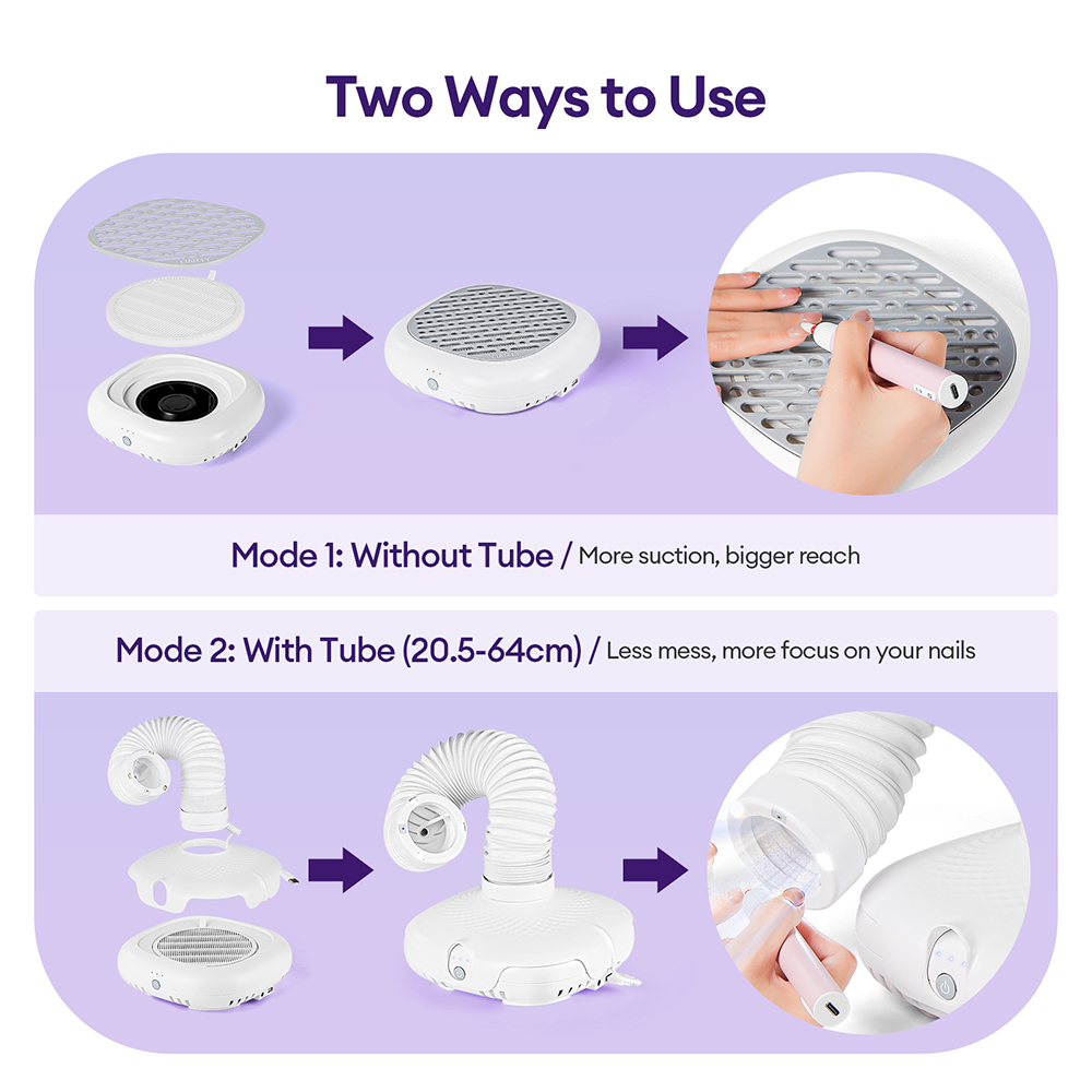 130W Double Use Nail Dust Coll - Nail Art Kaki recension och pris