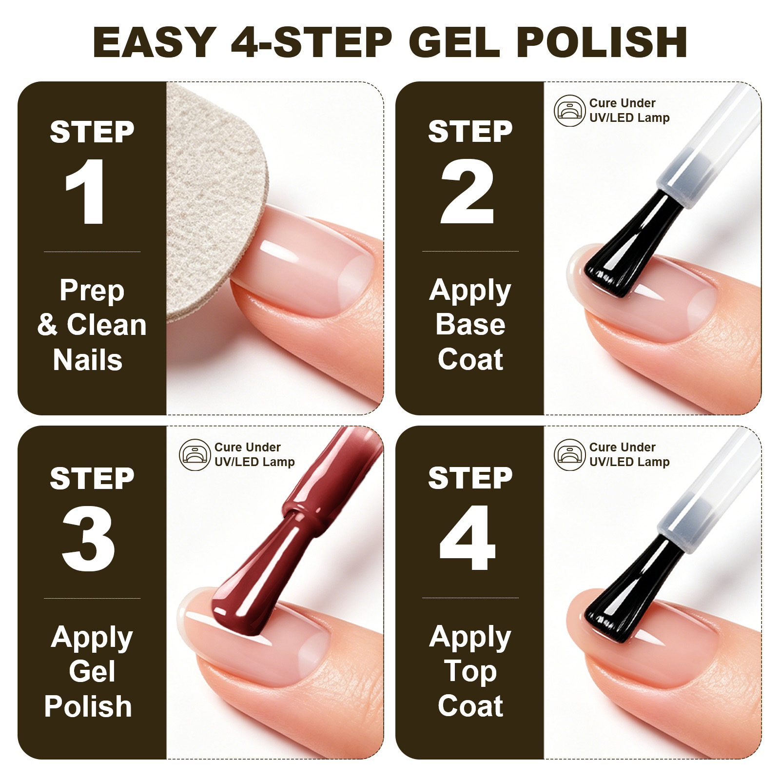 LIMEGIRL 6 Colors Gel Nail Pol - Nail Art Burgundy recension och pris