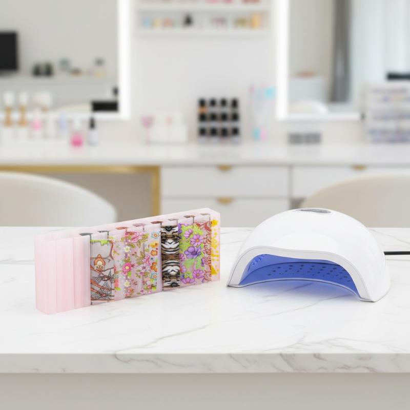 10-Grid Macaron Nail Foil Stor - Nail Foil Transfer recension och pris