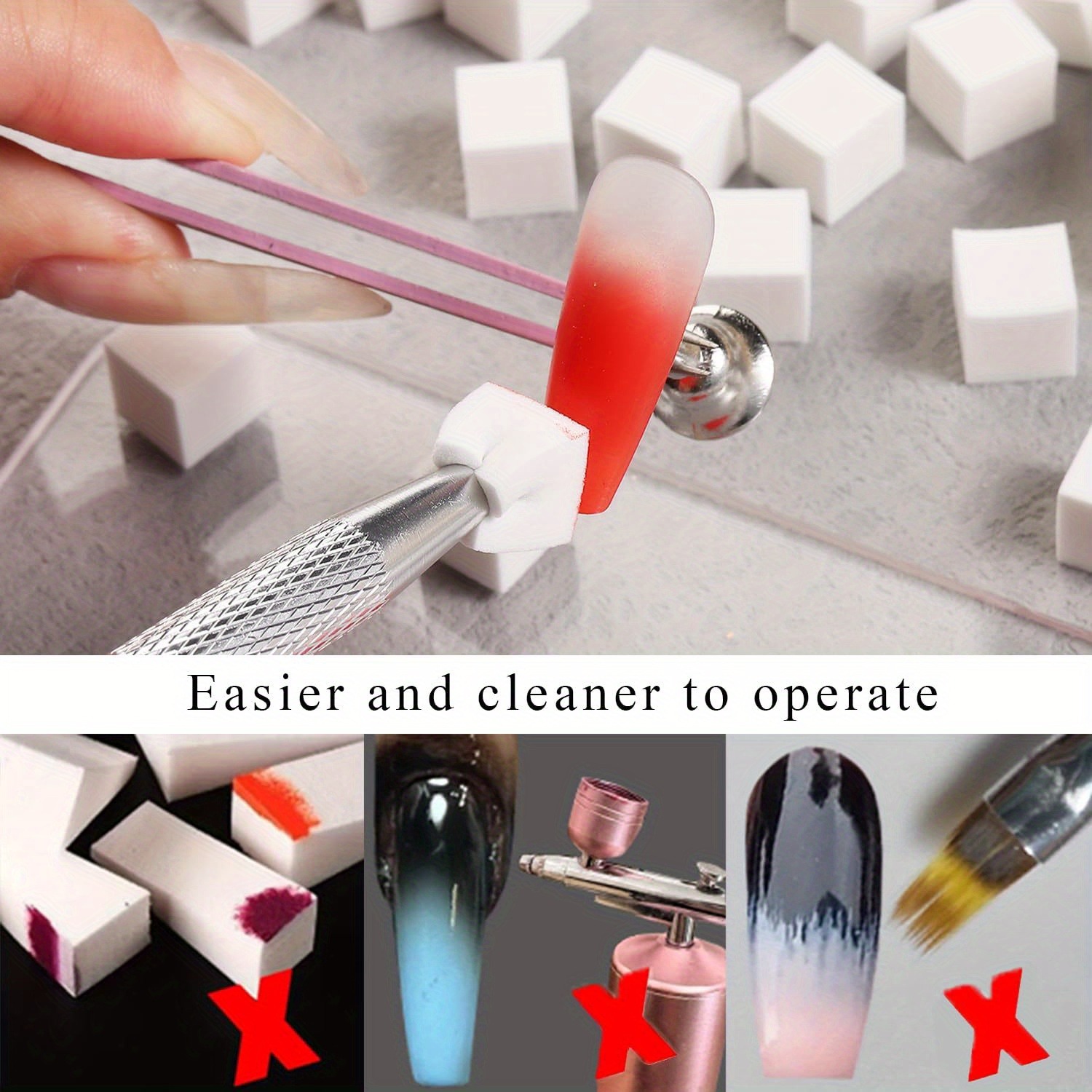 1/50/100Pcs Square Nail Art Sp - Nail Art Kaki recension och pris
