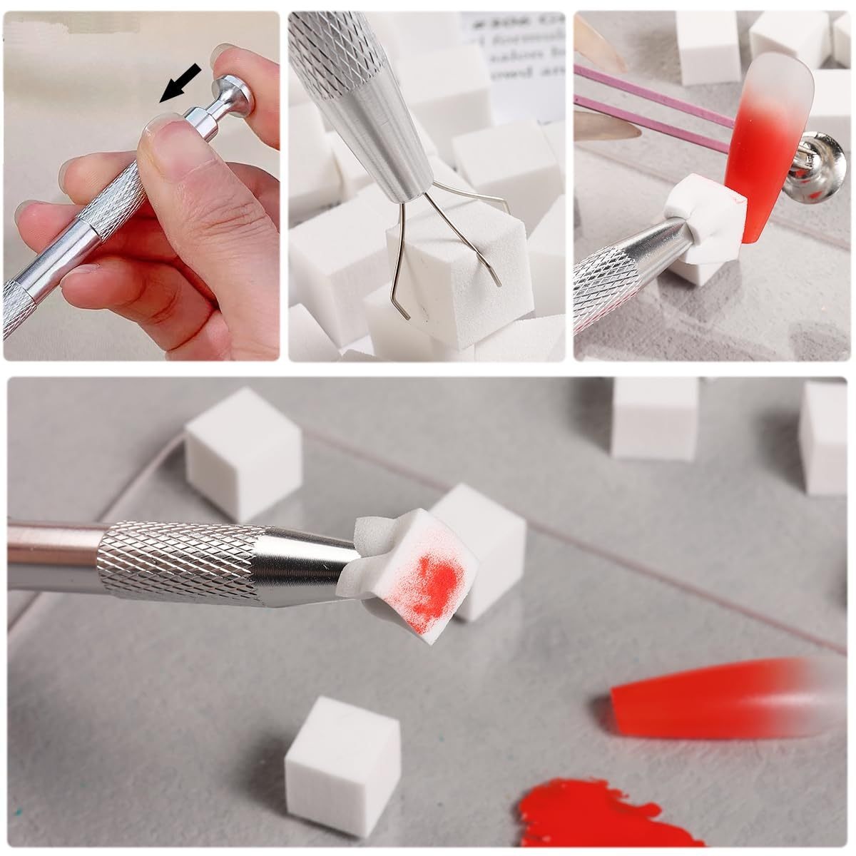 1/50/100Pcs Square Nail Art Sp - Nail Art Kaki recension och pris