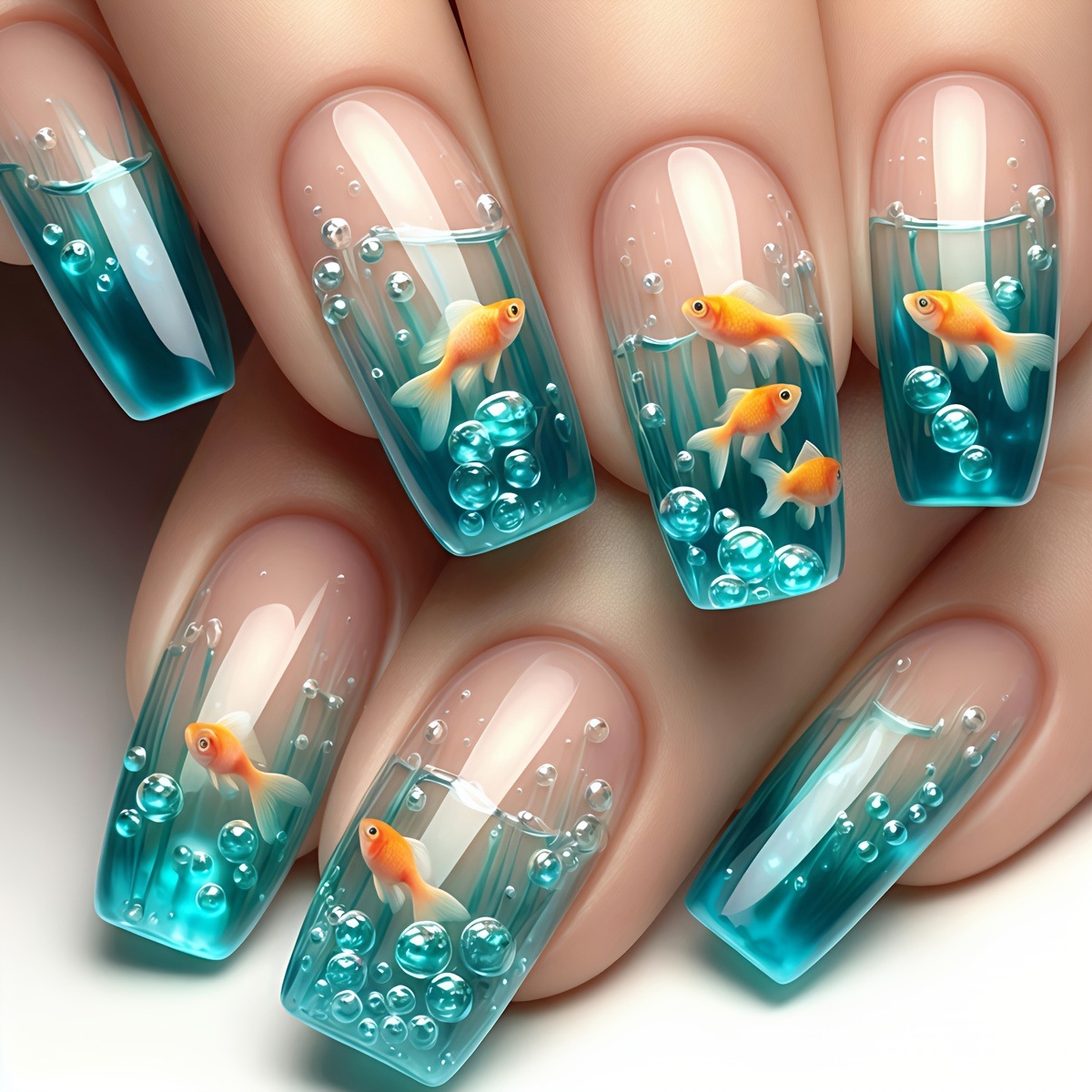 Medium long Square fake nails  - Nail Art Red recension och pris