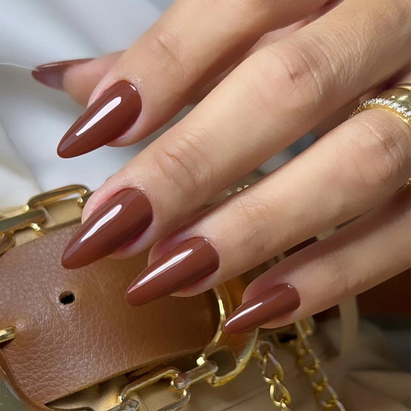 24pcs Solid Color False Nails  - Nail Art Red recension och pris