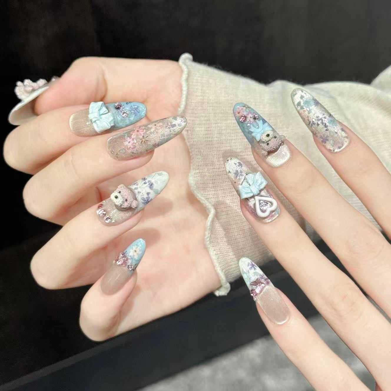 10Pcs Pure Hand-Pressed Oval N - Nail Art Oval recension och pris