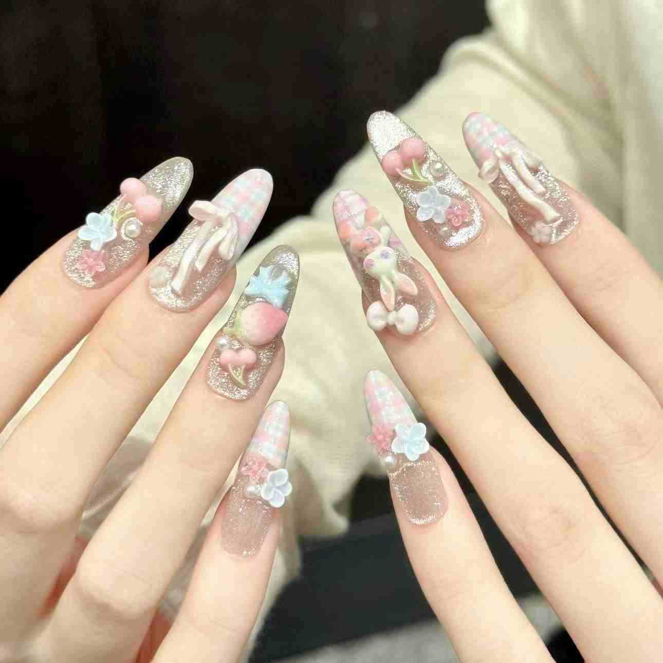 10Pcs Pure Hand-Pressed Oval N - Nail Art Oval recension och pris