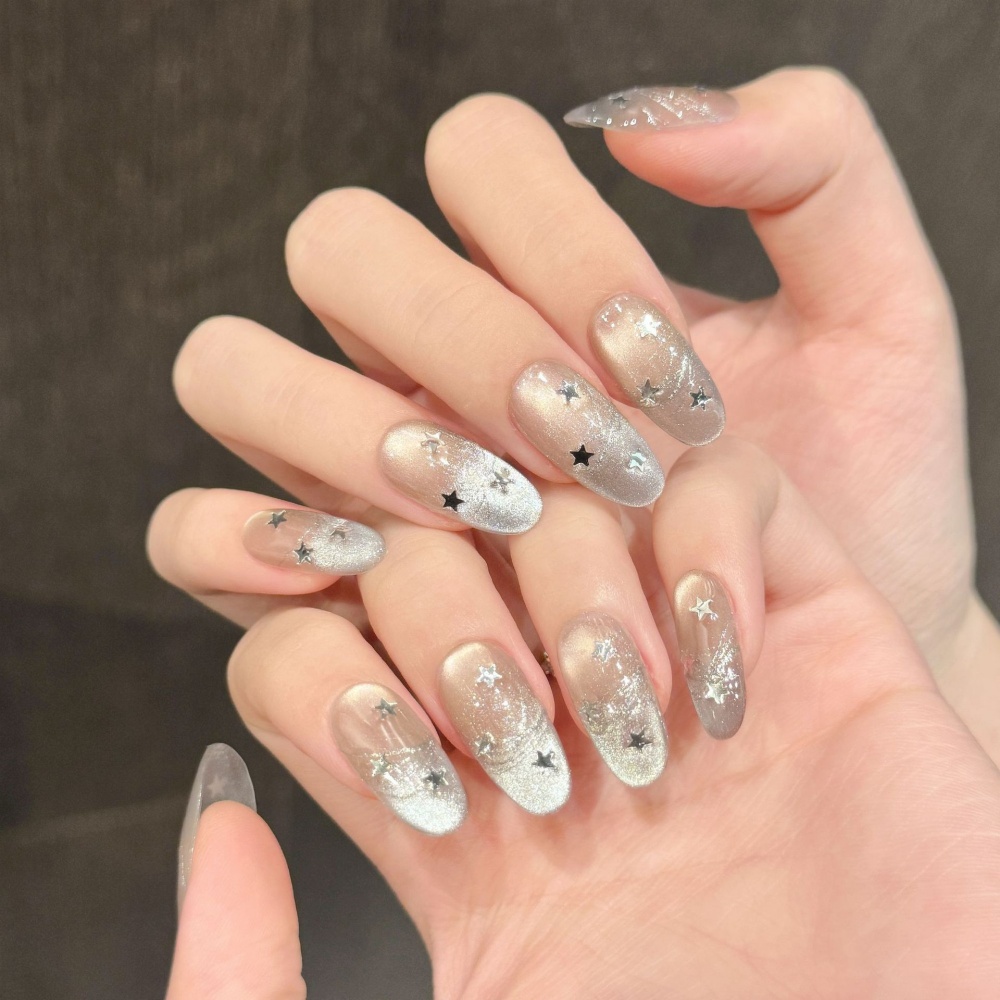 10pcs Cat's Eye Handmade Fake  - Nail Art Oval recension och pris