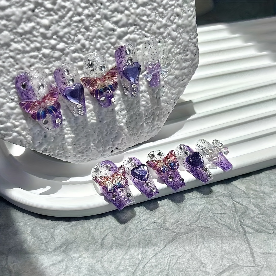 10 Pieces Purple Fantasy Butte - Nail Art Red recension och pris
