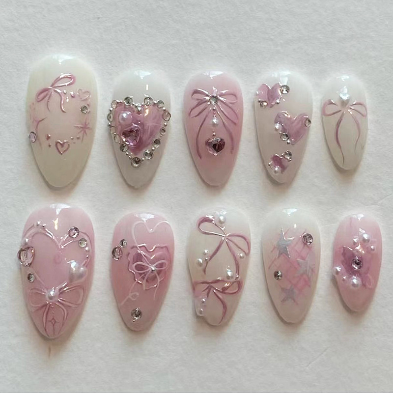 24Pcs Green French Fake Nails  - Nail Art Oval recension och pris