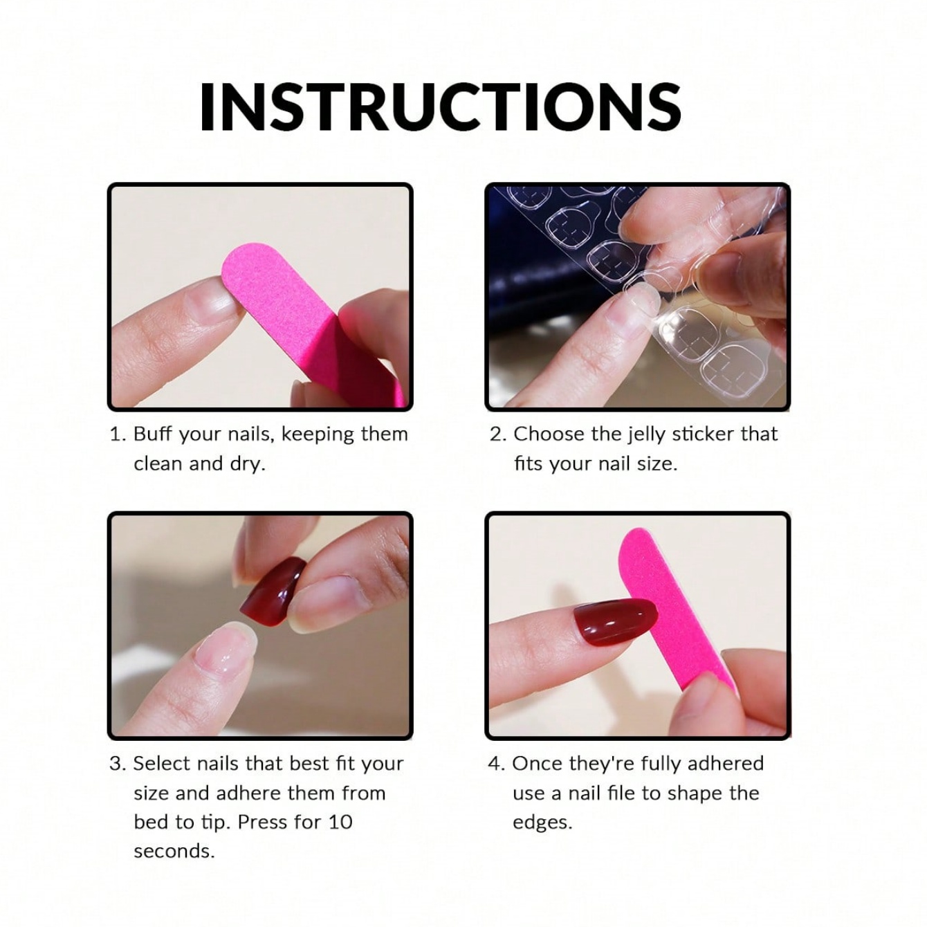 10pcs Handmade Coffin Shaped N - Nail Art Red recension och pris